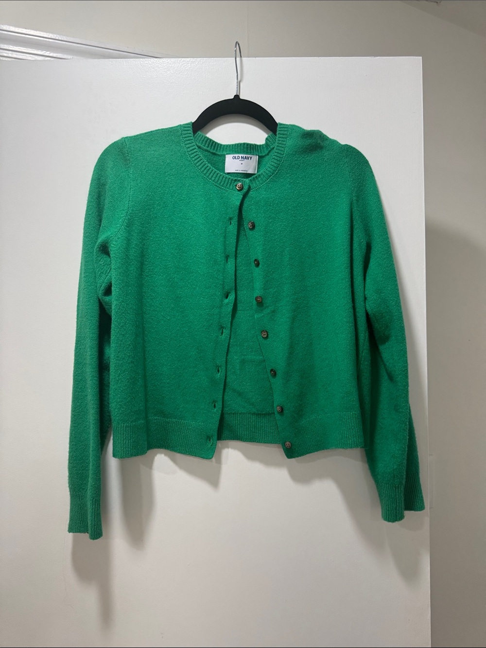 Old Navy Women's Bright Green Button-Front Cardigan